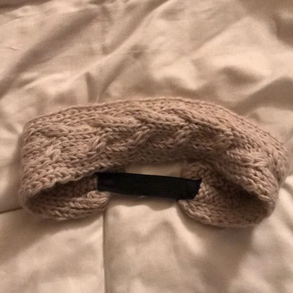 Tan knit headband  wrap